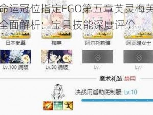 命运冠位指定FGO第五章英灵梅芙全面解析：宝具技能深度评价