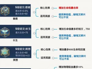 《王者荣耀盾山铭文搭配推荐：如何选择最佳铭文组合》