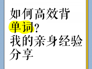 坐在学霸的鸡上背单词【如何在学霸的鸡上背单词更高效？】