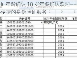 adc 年龄确认 18 岁年龄确认欢迎——提供便捷的身份验证服务