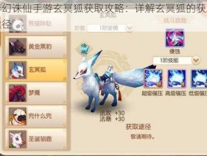 梦幻诛仙手游玄冥狐获取攻略：详解玄冥狐的获取途径