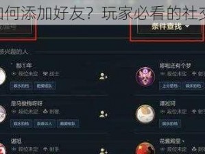 LOL手游如何添加好友？玩家必看的社交攻略新解