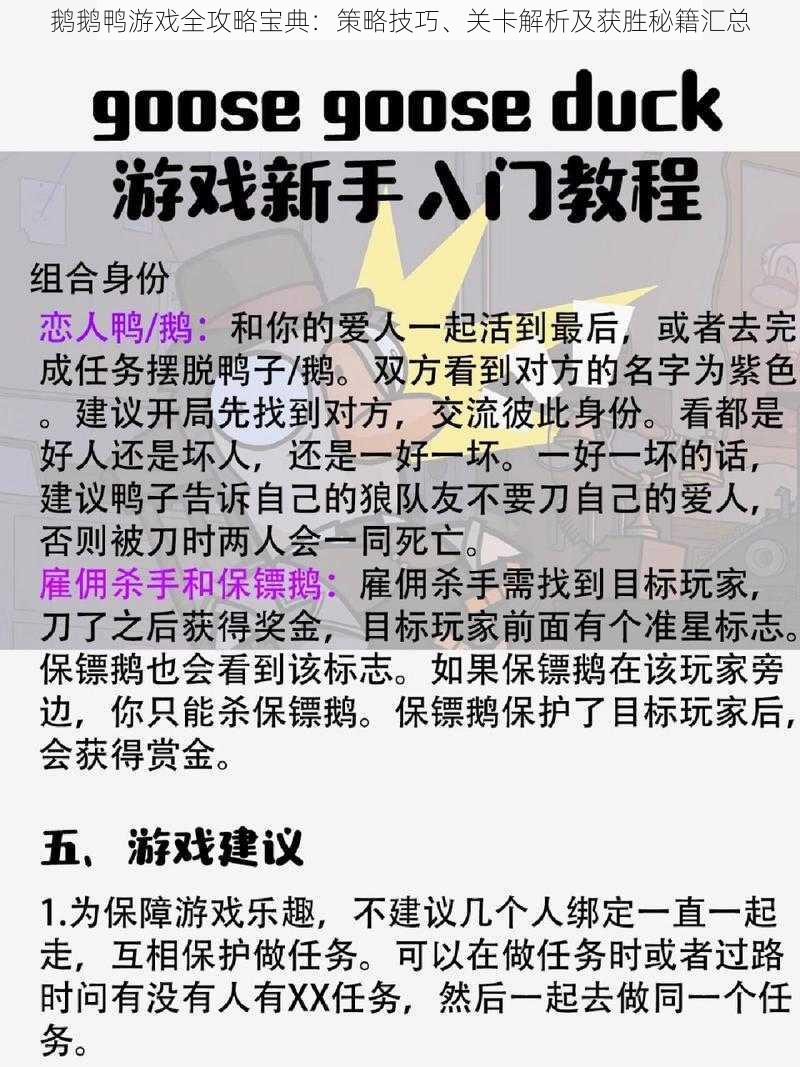 鹅鹅鸭游戏全攻略宝典：策略技巧、关卡解析及获胜秘籍汇总