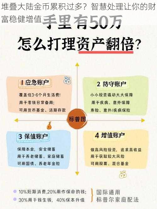 堆叠大陆金币累积过多？智慧处理让你的财富稳健增值