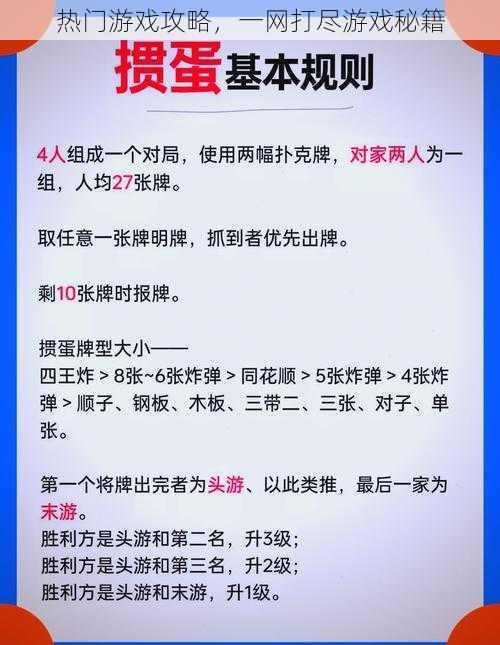 热门游戏攻略，一网打尽游戏秘籍