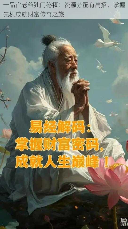 一品官老爷独门秘籍：资源分配有高招，掌握先机成就财富传奇之旅