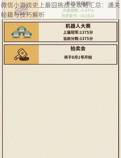 微信小游戏史上最囧挑战全攻略汇总：通关秘籍与技巧解析