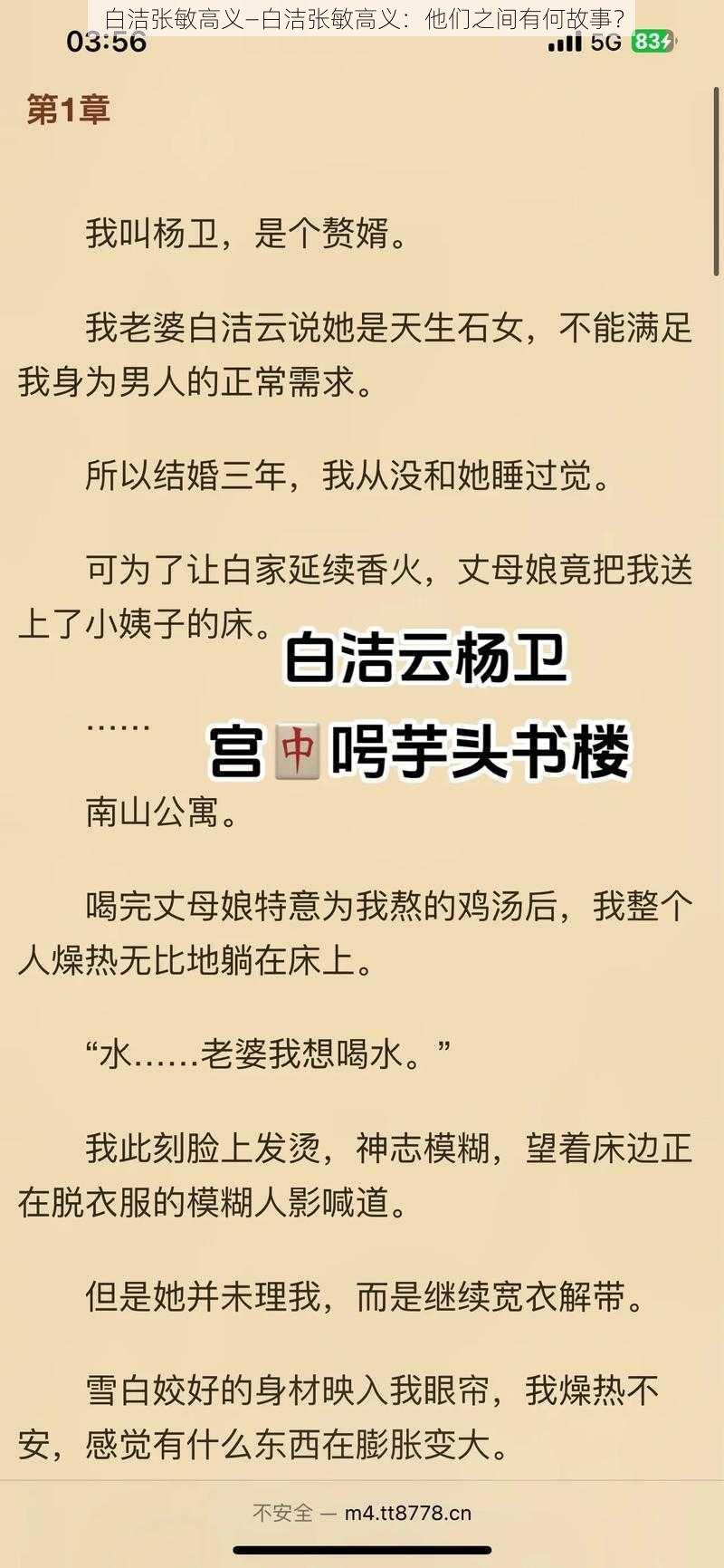 白洁张敏高义—白洁张敏高义：他们之间有何故事？