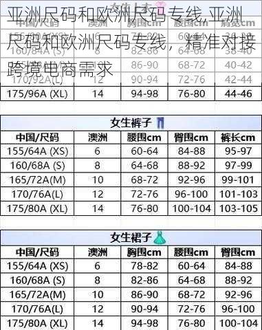 亚洲尺码和欧洲尺码专线,亚洲尺码和欧洲尺码专线，精准对接跨境电商需求