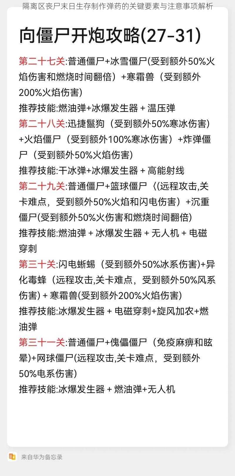 隔离区丧尸末日生存制作弹药的关键要素与注意事项解析