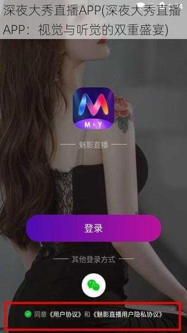 深夜大秀直播APP(深夜大秀直播 APP：视觉与听觉的双重盛宴)