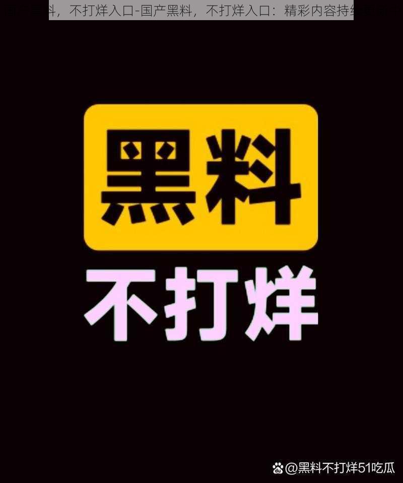 国产黑料，不打烊入口-国产黑料，不打烊入口：精彩内容持续更新中