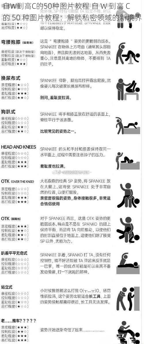 自W到高C的50种图片教程 自 W 到高 C 的 50 种图片教程：解锁私密领域的新境界