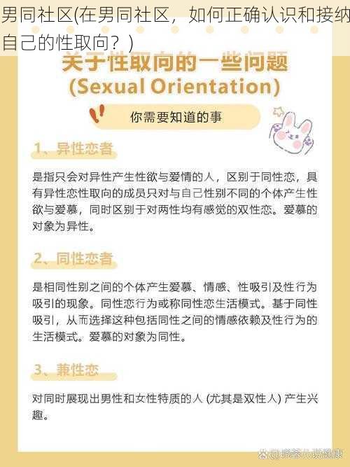 男同社区(在男同社区，如何正确认识和接纳自己的性取向？)