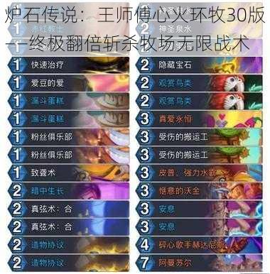 炉石传说：王师傅心火环牧30版——终极翻倍斩杀牧场无限战术