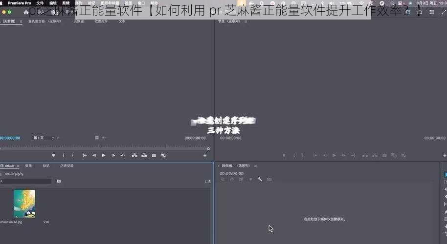 pr芝麻酱正能量软件【如何利用 pr 芝麻酱正能量软件提升工作效率？】