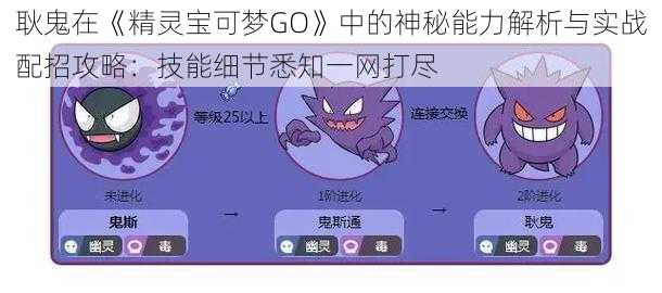 耿鬼在《精灵宝可梦GO》中的神秘能力解析与实战配招攻略：技能细节悉知一网打尽