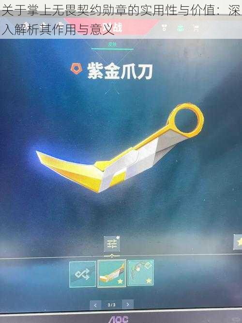 关于掌上无畏契约勋章的实用性与价值：深入解析其作用与意义